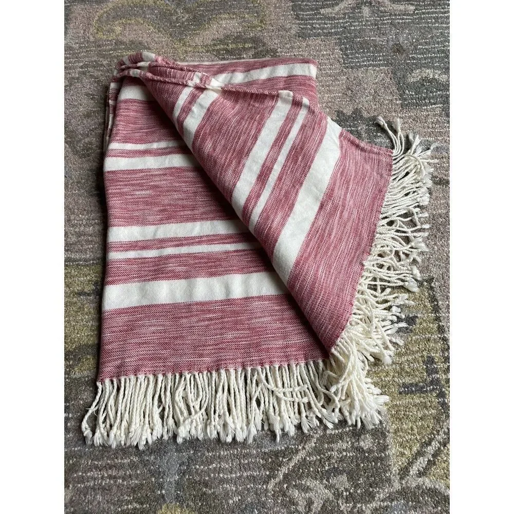 Threshold Blocked Striped Throw Blanket